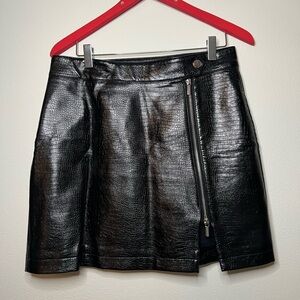 Black faux leather Topshop Skirt